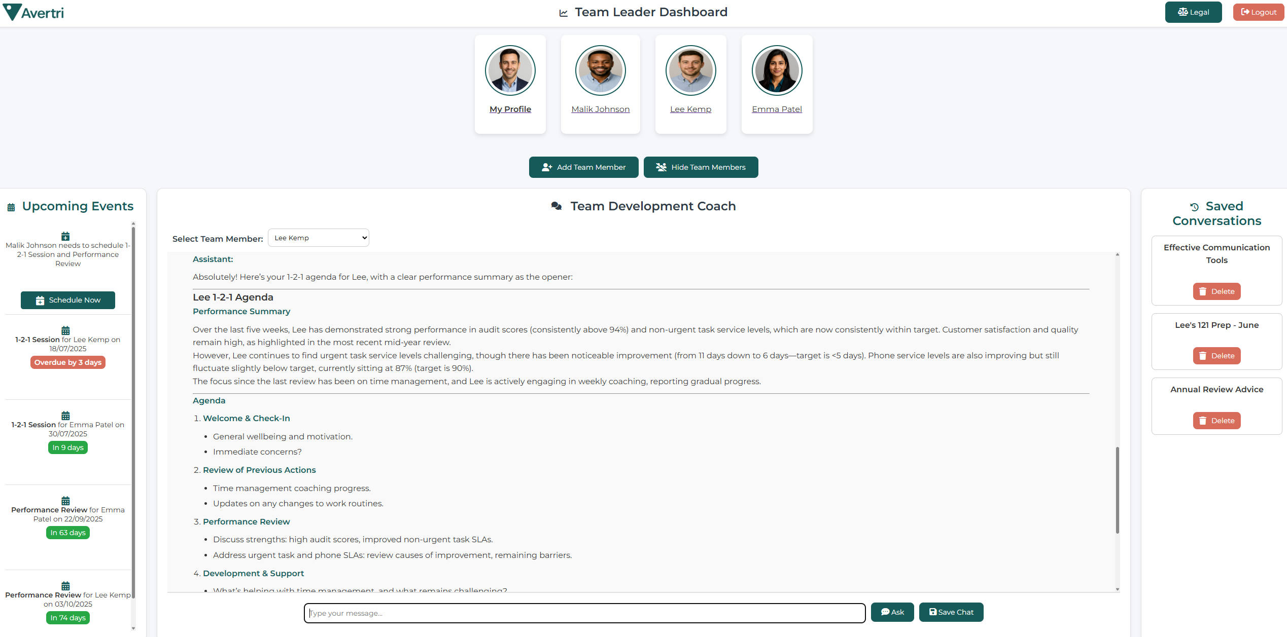 Avertri coach demo